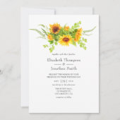 Waterverf Bohemian Sunflower Weddenschap Kaart (Voorkant)