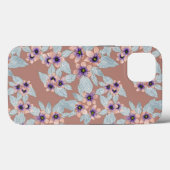 Waterverf Bohemian Terracotta Pink Flowers Case-Mate iPhone Case (Achterkant (horizontaal))