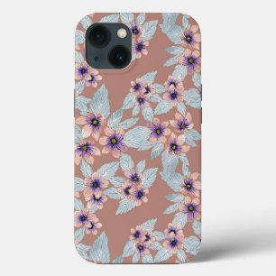 Waterverf Bohemian Terracotta Pink Flowers Case-Mate iPhone Case