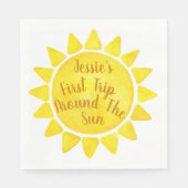 Waterverf Boho 1e verjaardag servetten - eerste re (Voorkant)