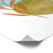 Waterverf Boho Abstracte Vormen Kunst Poster (Hoek)