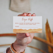 Waterverf Boho Abstracte woestijn Diaper Raffle