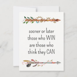 Waterverf Boho Arrow en veren Briefkaart