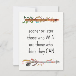 Waterverf Boho Arrow en veren Briefkaart