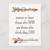 Waterverf Boho Arrow en veren Briefkaart (Voorkant)