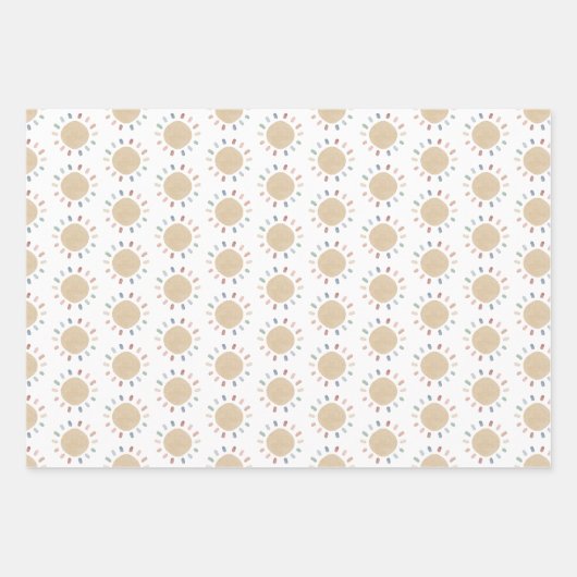 Waterverf Boho Baby Inpakpapier Vel (Voorkant)