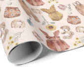 Waterverf Boho Baby Kleding Baby shower Cadeaupapier (Rol Hoek)