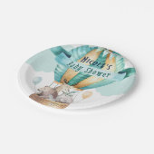 Waterverf Boho Baby shower Papieren Bordje (Gekanteld)