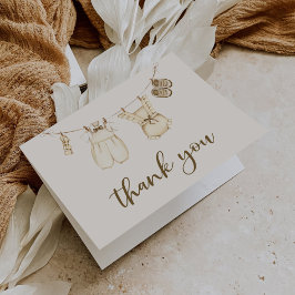 Waterverf Boho Babykleding Geslacht onthullen Bedankkaart