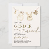Waterverf Boho Babykleding Geslacht onthullen Kaart (Voorkant)