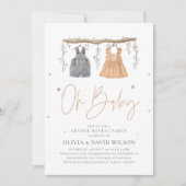 Waterverf Boho Babykleding Geslacht onthullen Kaart (Voorkant)