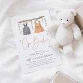 Waterverf Boho Babykleding Geslacht onthullen Kaart