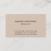 Waterverf Boho Beige Rozen Gedroogde palmbladeren Visitekaartje (Achterkant)