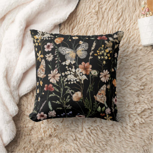 Waterverf Boho Bloem Kussen