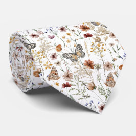 Waterverf Boho Bloem Stropdas