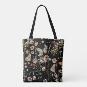 Waterverf Boho Bloem Tote Bag (Achterkant)