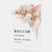 Waterverf Boho Bloemen Bruiloft Welkom Schuimplaat Acryl Bord (Hoek)