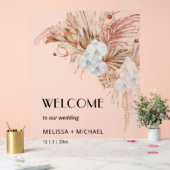 Waterverf Boho Bloemen Bruiloft Welkom Schuimplaat Acryl Bord (Huwelijk)