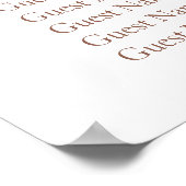 Waterverf Boho Bloemen Bruiloft Zitkaarten Poster (Hoek)