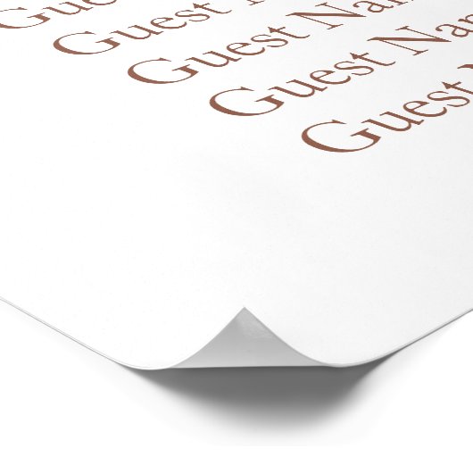 Waterverf Boho Bloemen Bruiloft Zitkaarten Poster (Hoek)