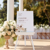 Waterverf Boho Bloemen Herfst Huwelijk Welkom Acryl Bord