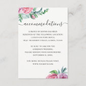 Waterverf boho bloemenbruiloft accommodaties QR Informatiekaartje (Voorkant)