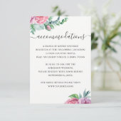 Waterverf boho bloemenbruiloft accommodaties QR Informatiekaartje (Staand voorkant)