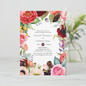 Waterverf Boho Bloemenkoppel Shower Kaart (Staand voorkant)