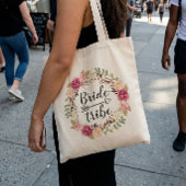 Waterverf Boho Bloemenkrans Bruid Stam Tote Bag