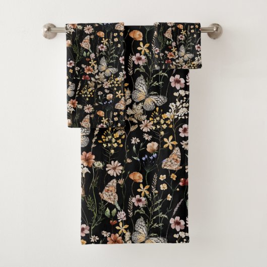 Waterverf Boho Bloemig Bad Handdoek (Insitu)