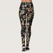 Waterverf Boho Bloemig Leggings (Achterkant)