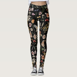 Waterverf Boho Bloemig Leggings