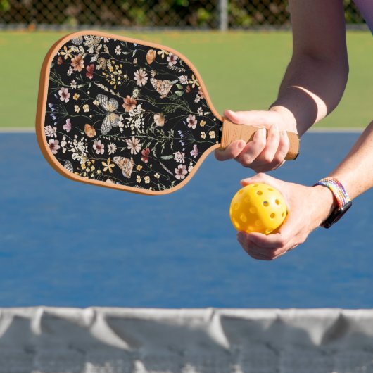 Waterverf Boho Bloemig Pickleball Paddle (Insitu)