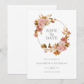 Waterverf Boho Bloemige Bruiloft Save The Date (Voorkant / Achterkant)
