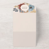 Waterverf Boho Bloemige Gedroogde Pampagras QR-cod All In One Uitnodiging (Buitenkant)