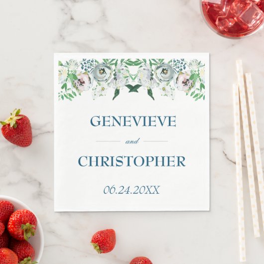 Waterverf Boho Bloemige Geometrische Bruiloft Servet (Insitu)