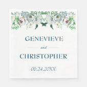 Waterverf Boho Bloemige Geometrische Bruiloft Servet (Voorkant)