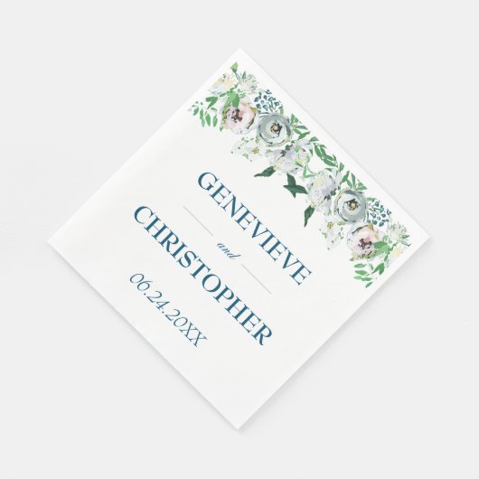 Waterverf Boho Bloemige Geometrische Bruiloft Servet (Hoek)