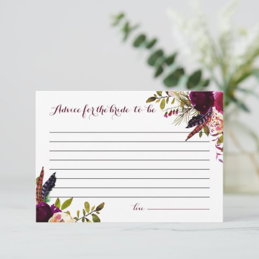 Waterverf Boho Bloemige Herfst Advies voor de Brui (Staand voorkant)