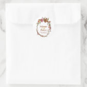 Waterverf Boho bloemige Ronde Sticker (Tas)