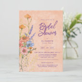 Waterverf Boho Bloemisterij Wilde Bloemen Bruidsui Kaart (Staand voorkant)