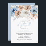 Waterverf Boho Blue Floral 80th Birthday Party Kaart<br><div class="desc">Waterverf Boho Blue Floral 80th Birthday Party Invitation Bekijk passend collectie in Niche en Nest Store</div>