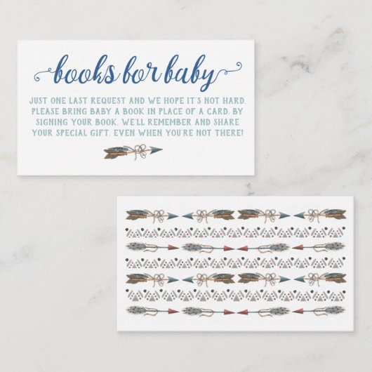 Waterverf Boho Boeken voor Baby Behuizing Kaart (Voorkant / Achterkant)