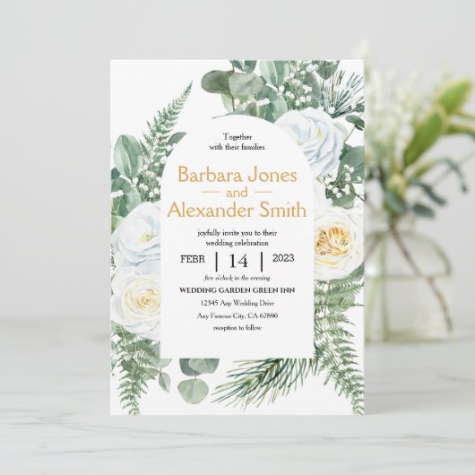 Waterverf Boho Bouquet Kaart (Staand voorkant)