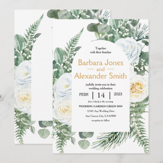 Waterverf Boho Bouquet Kaart (Voorkant / Achterkant)