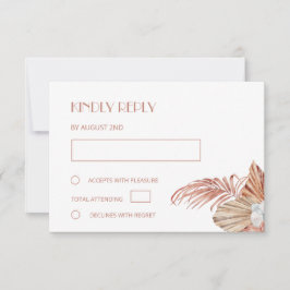 Waterverf Boho Bruiloft RSVP Kaartje