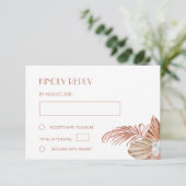 Waterverf Boho Bruiloft RSVP Kaartje (Staand voorkant)