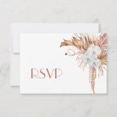 Waterverf Boho Bruiloft RSVP Kaartje (Achterkant)