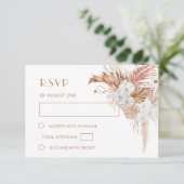 Waterverf Boho Bruiloft RSVP Kaartje (Staand voorkant)