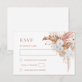 Waterverf Boho Bruiloft RSVP Kaartje (Voorkant / Achterkant)